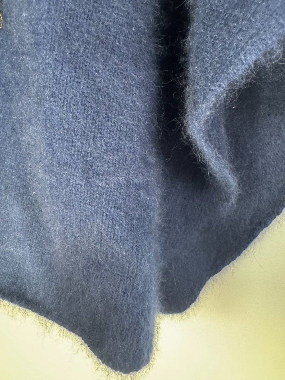 Purificacion Garcia Womens Poncho Layer Wool Sweater Blue Galaxy Detail - M - Picture 6 of 7